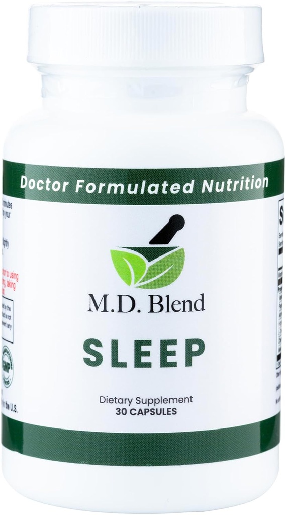 睡眠 - 自然补充 L- Theanine, Ashwagandha, Magnesium, Valerian Root, Melatonin - 深睡和重生休息的非海比特成形公式 - 90个卡普尔