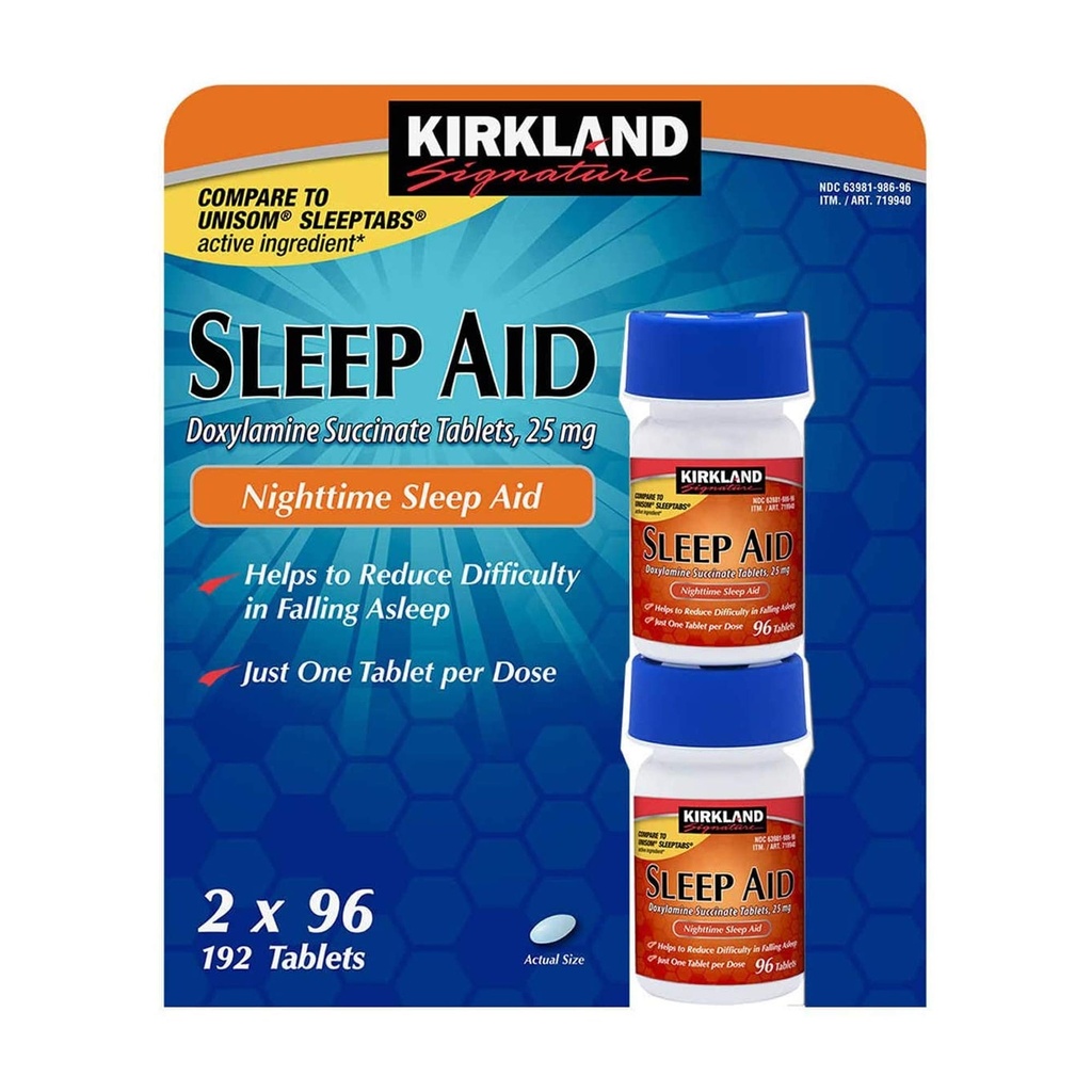 Kirkland 睡眠援助 多西拉胺 苏奇纳特 25毫克 192片