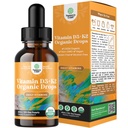 Natures 手工业液体维生素D3 配有K2 成人-有机滴水 2000IU / 服务 Vegan Bone Muscle Heart & Immune 支持 MCT 增油吸收 - 2Fl Oz(包1)