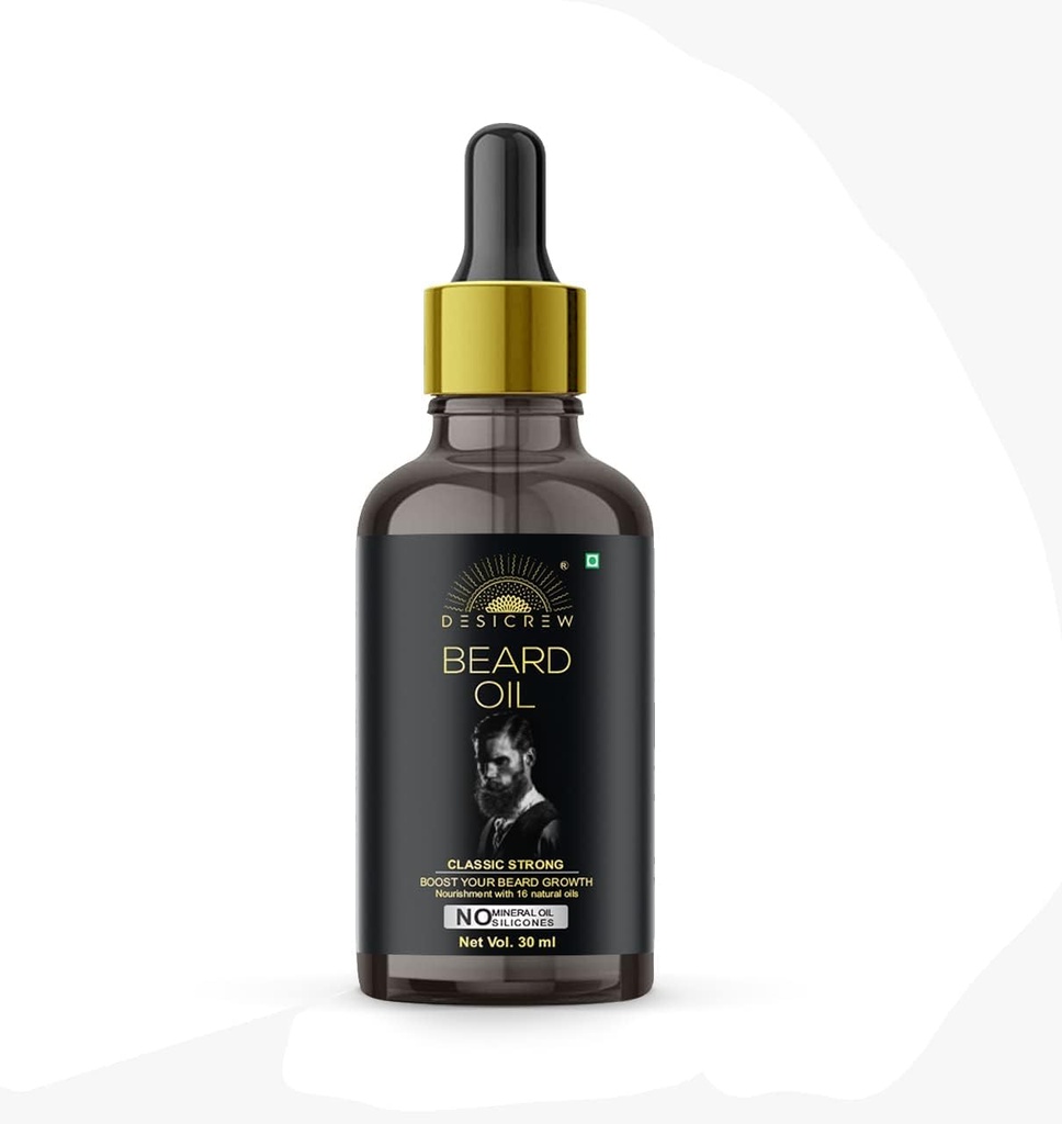 典型的熊熊生长油 - May bost You Beard Growth Oil Noiurishment 与 16 Essebtial Naturals Oils in 30ml (英语).