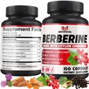 Berberine HCl, 150 Capsules - + 锡兰锡桂,  Tur, 牛奶硝, Artichoke, Black Pepper, Berberine HCI 根辅药 - Immune System