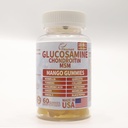 Glucosamine Chondroitin Gummys与MSM 60 CT 无糖Glucosamine Chondroitin Gummys 成人、男子和女子联合健康和免疫支持三强 - 芒果火焰