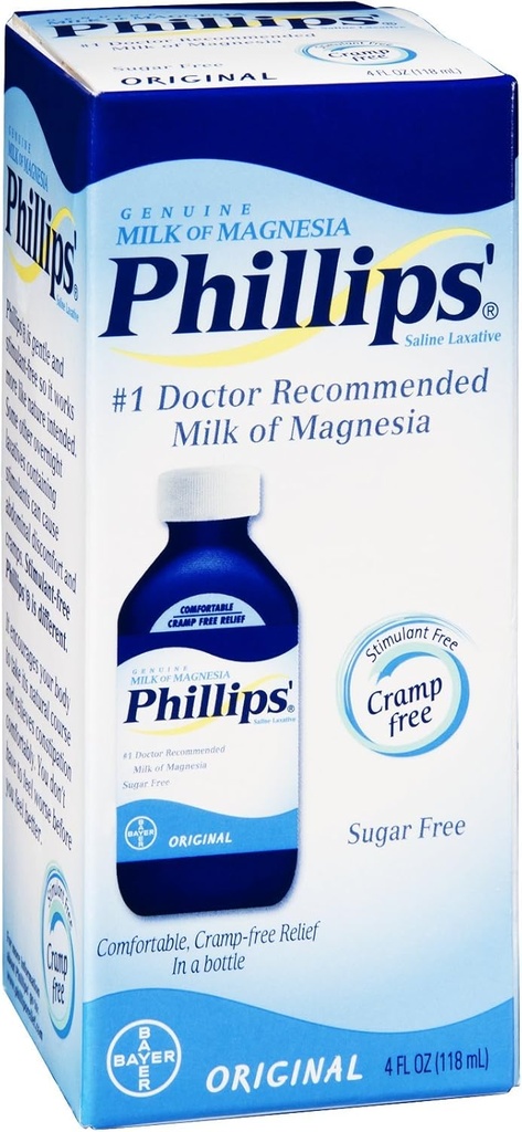 Philips' Milk of Magnesia Saline Laxative 原始无糖,4 oz