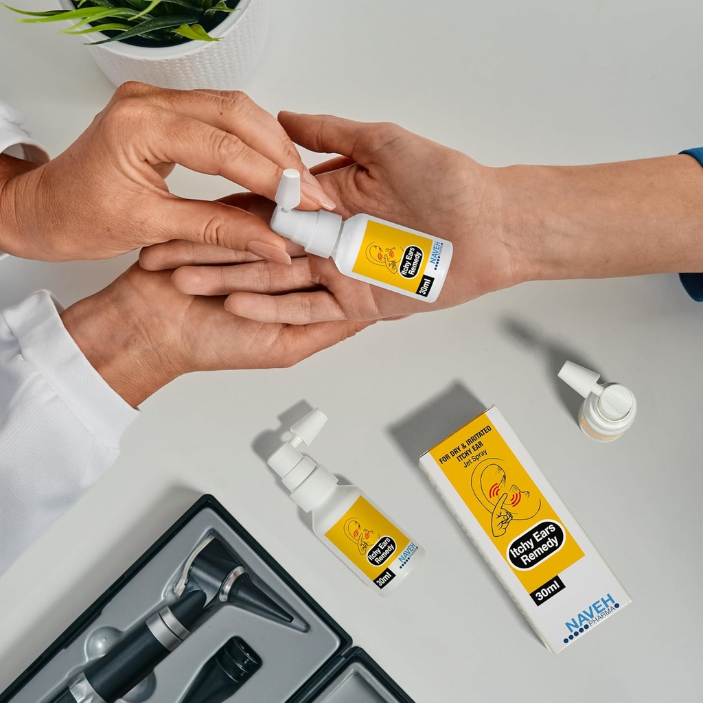 NAVEH PHARMA 耳部减震和减痒 治疗耳部减震的所有原因 喷气喷雾治疗和减压耳部减震(2Fl Oz + 0.5 Fl Oz)