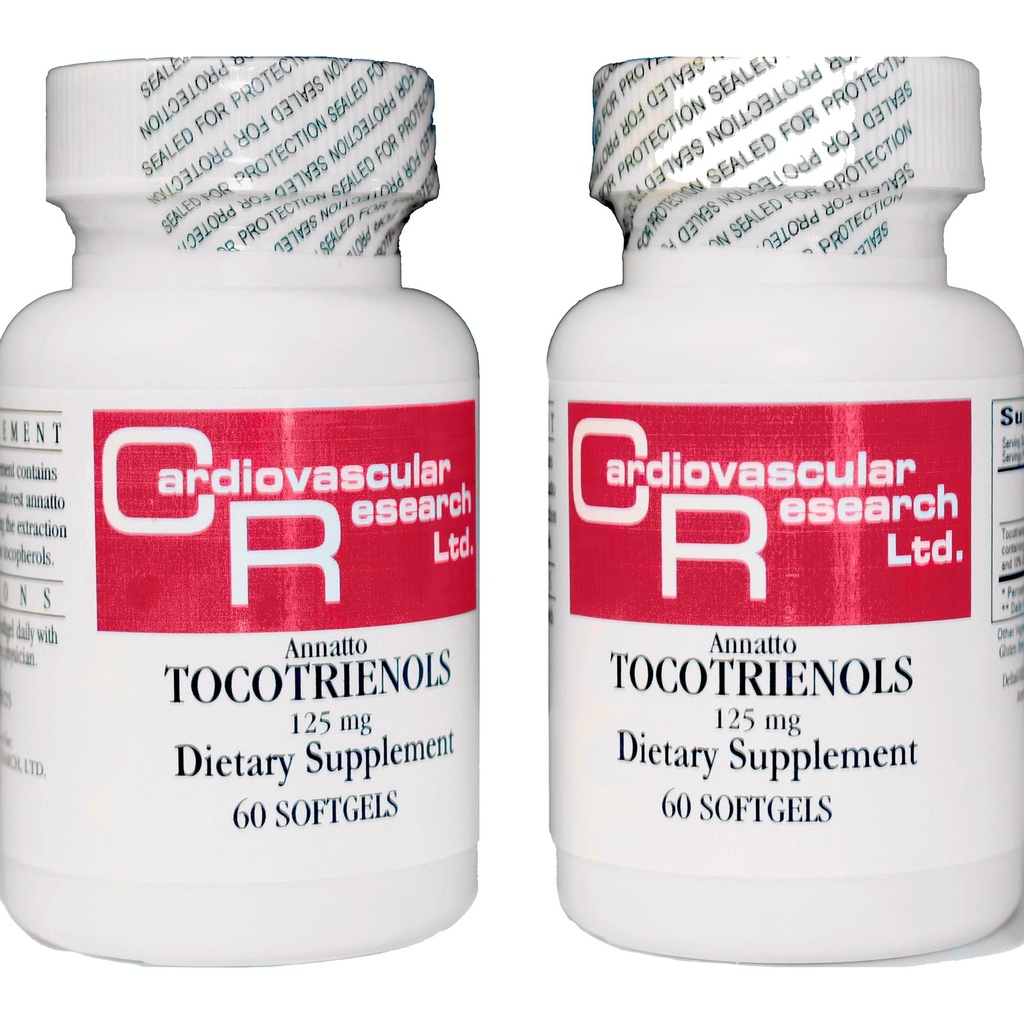 心血管研究 120 软胶 125 mg 维生素 E Annatto Tocotrienols Pure DeltaGOLD, 90% 三角洲和10% Gamma, 2瓶 60 软胶各(ANNATOC)
