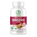 Ginseng 60 Capsules 压力缓解适应剂、能量促进剂、免疫支持剂 认证USDA有机体、非GMO、Vegan自然健康补充剂
