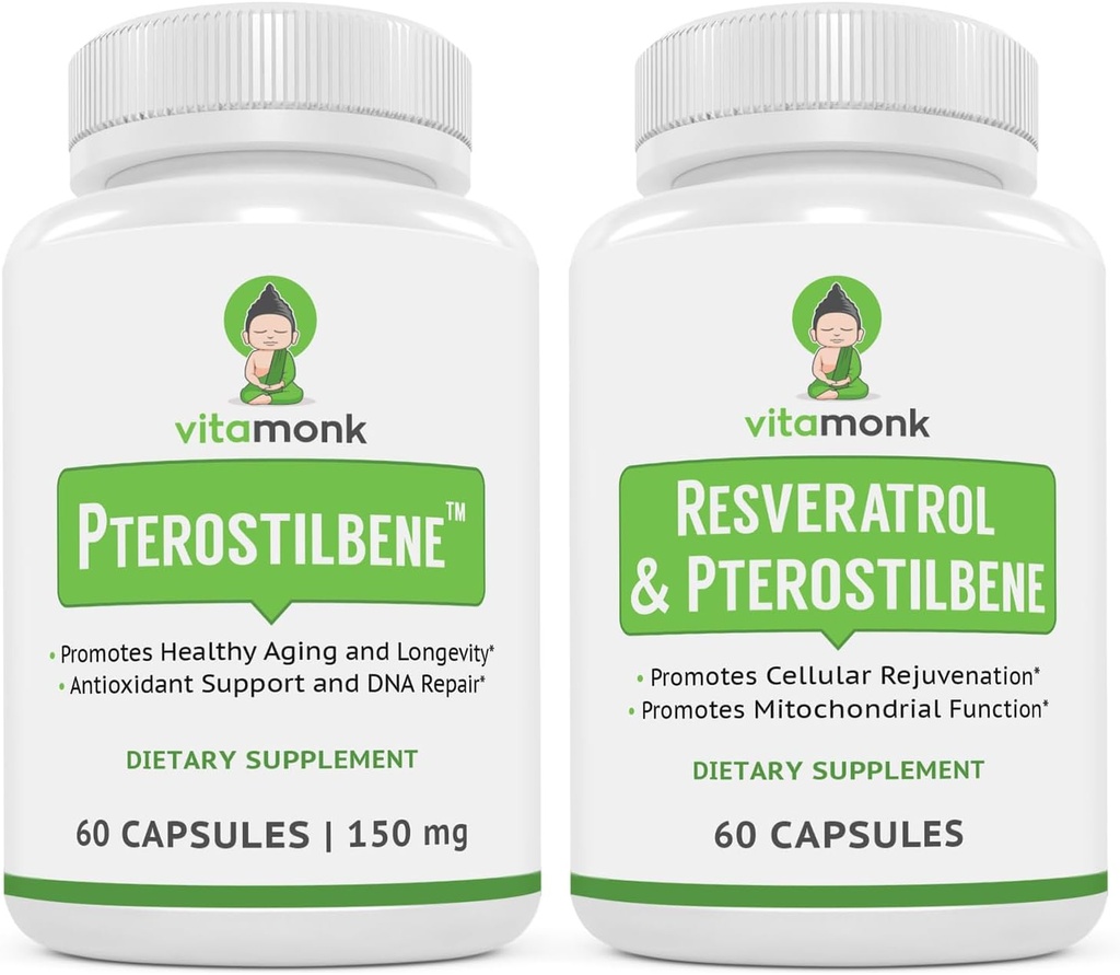 VitaMonk 长寿 Duo - Resveratrol & Pterostilbene 电源包