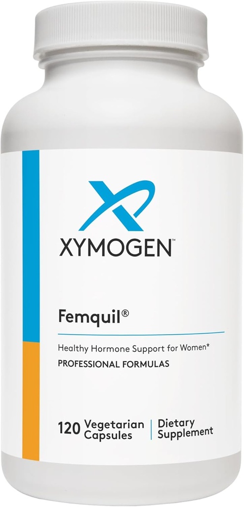 XYMOGEN Femquil - 促进妇女的荷尔蒙平衡 - 生物活性甲基folate + Dim 补充 - 可能帮助减轻常见的更年期和PMS症状 - 援助抗氧化剂活动(120卡普尔)