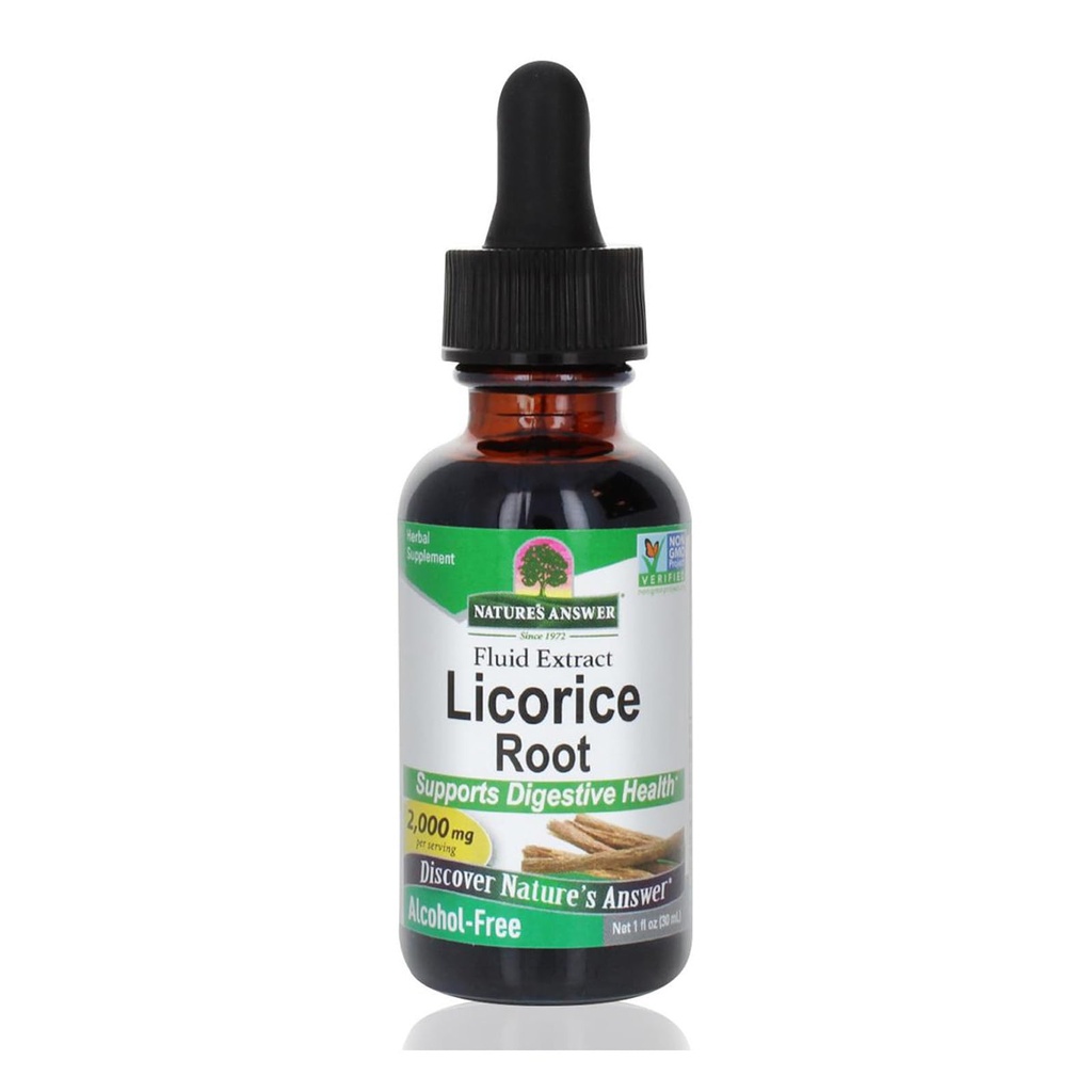 自然之答 Licorice root | 草药补充 | 支持消化性健康 | Non-GMO & Kosher | 无酒精,Gluten-free & Vegan 1oz