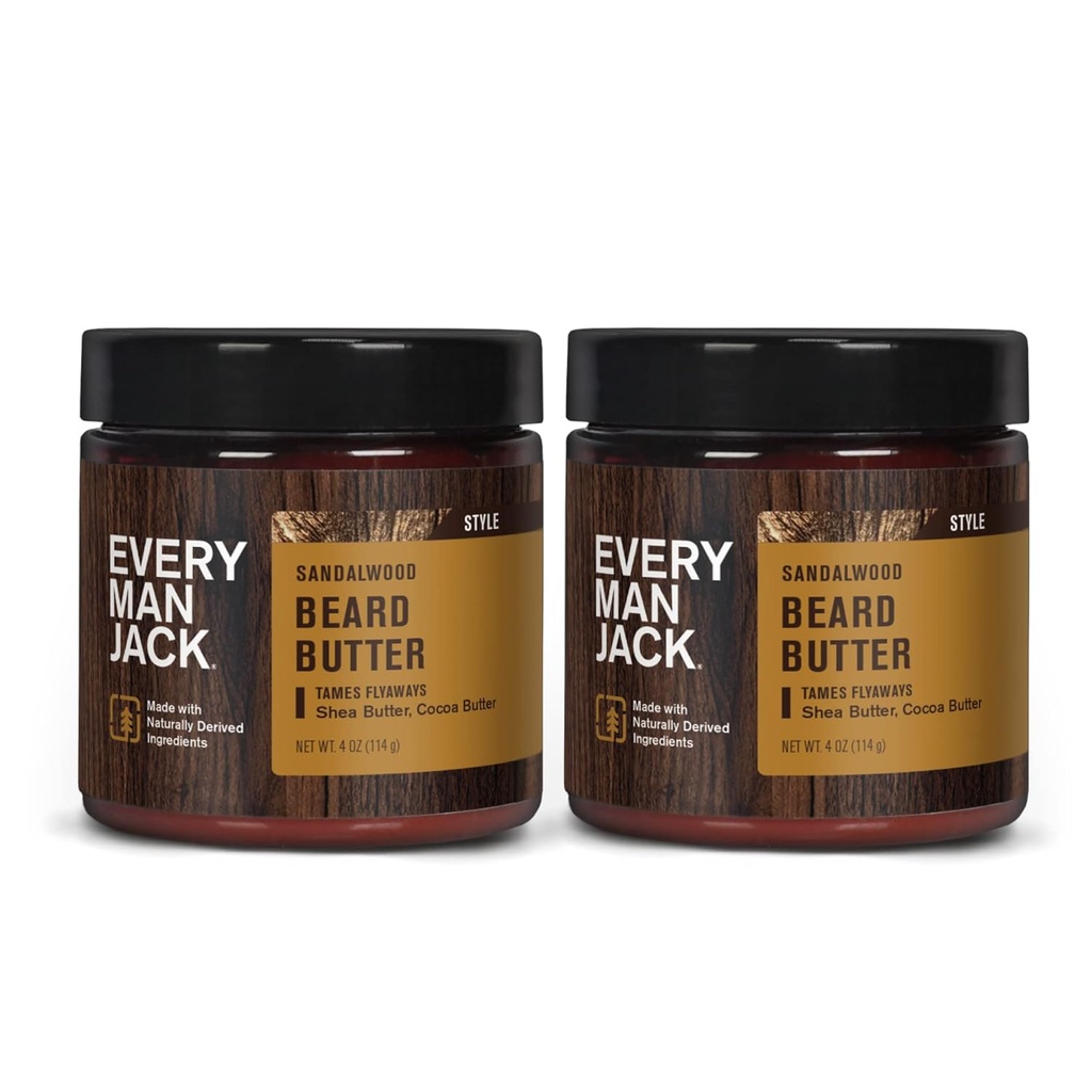 (原始内容存档于2018-09-21) (英语). Every Man Jack Beard Butter - Subtle Sandalwood Fragence - 水合物和样式干燥,不规则的胡子,同时解冻痒 - 自然衍生的Shea Butter和椰子油 - 4盎司(2包).