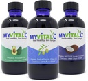 MyVitalC Combo of Organization Extra Virgin Olive Oil,MCT & Avocado Oil - SES60 抗氧化剂补充剂 - 抗衰老,长寿,睡眠,能源 - 包装3