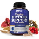 NutriFlair 甲状腺辅助复合体,120 Capsules - 配碘,黑椒,Ashwagandha,维生素B12 - 男女甲状腺补充剂