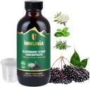Immunia Elderberry Syrup 帮助强化免疫系统. 长莓花 和辣椒薄荷 24天/瓶(1-包)