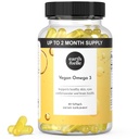 Earth & Elle Algae Omega 3 补编 - Vegan Omega 3 - Omega 3 Vegan 补编 w/Algae Oil & Vegan DHA - 帮助支持心脏和脑健康 1000 mg