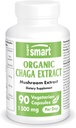 SuperSmart Organization Chaga 提取 每日1500mg(高强度) - 野和手摘查加蘑菇 补充 QQ N-GMO & Gluten Free - 90 蔬菜卡普尔