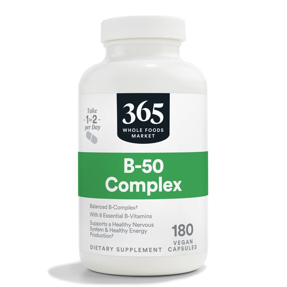 365 由全食品市场,维生素B-50 Complex, Vegan, 180 Capsules公司制作