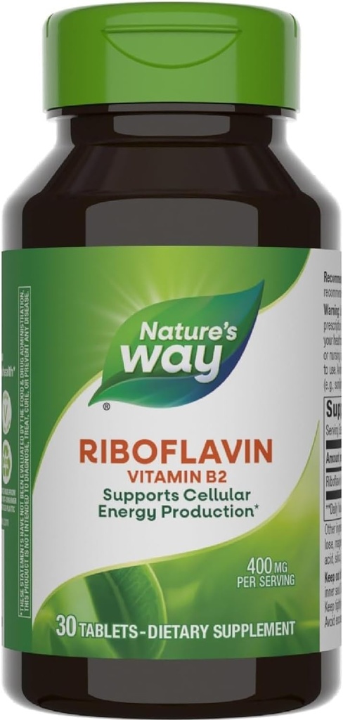 天然途径Riboflavin维生素B2,每服400毫克,包装3