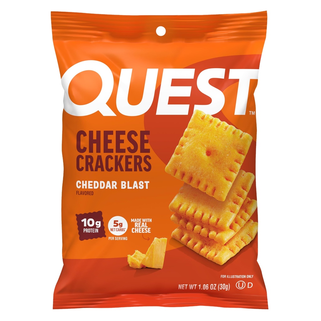奇特营养奶酪粉碎剂 切达爆破剂 10g蛋白质 5g Net Carbs,1g 糖,用真奶酪制造,12包(1.06 oz 袋)