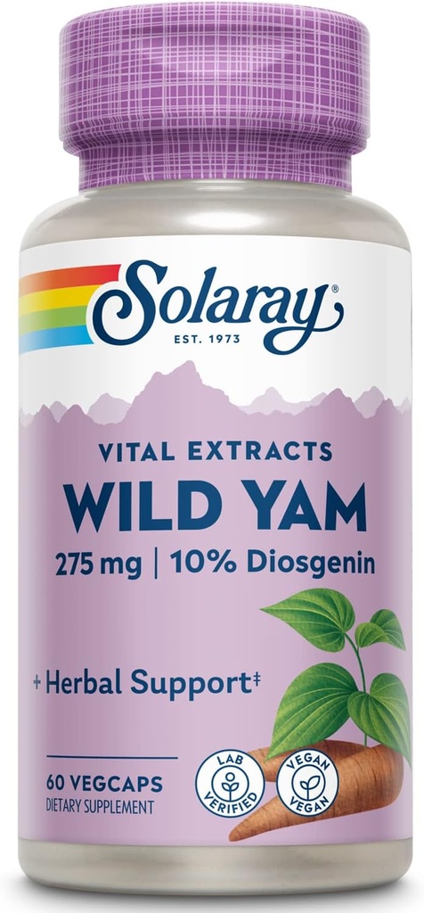 SOLARAY 保证有可能发生野生亚姆根提取法, Veg Cap (Btl-Plastic) 275mg QQ 60ct