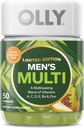 OLLY Men's Multi,维生素A,C,D,E,B,锌,有限版,Festive Poached Cider - 50ct