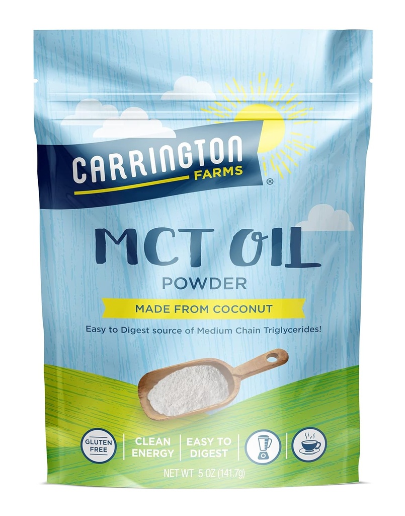 卡林顿农场 – 有机MCT 油粉 – Gluten Free, Hexene Free – NN GMO – Keto Friendly和奶制品自由