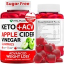 Keto ACV Gummys 高级体重损失 - 糖自由 ACV Keto Gummys - 男女Gummy Supplements - Detox - Apple Cider Vinegar - Apple Flavor