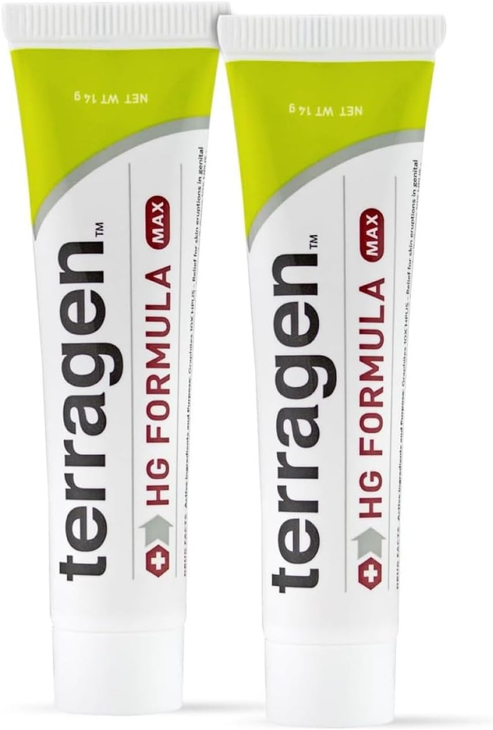 Terragen HG Formula MAX, 由terrasil, 快速松动自然处理凝胶, 用于生殖索雷斯和有效破伤风支持, 男女(14g 2-Pack)