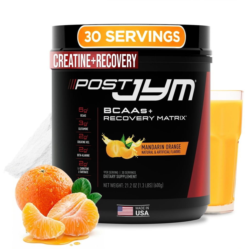 JYM 补充科学 Post JYM 活跃的母体 橙色氨基回收粉纯丙烯HCL, BCAA's, Glutamine, Carnitine, Betaine, Taurine for strong, 修补, 性能 30 services