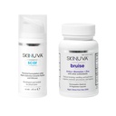 Skinuva 刀疤(1 oz) 和 Bruise(14个胶囊) - 高级硅酮凝胶 配以生长因子 和 Homopathic Bruise 配以 Arnica, Bromelain & Zinc 配以的治疗方法