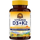 维塔利敦维生素D3 K2补充剂,维生素D3 1000 IU维生素K2(MK7)200 mcg,90 Softgel,Non-GMO,No Gluten & Soy,用于骨,牙齿,Immune和心脏健康.