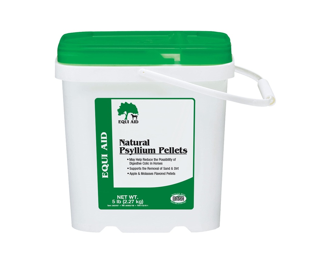 Farnam Equi Aid Natural Horse Pyllium Pellets for Horse, 支持从 Ventral Colon 清除沙尘和泥沙, 5英镑, 16 Scoops