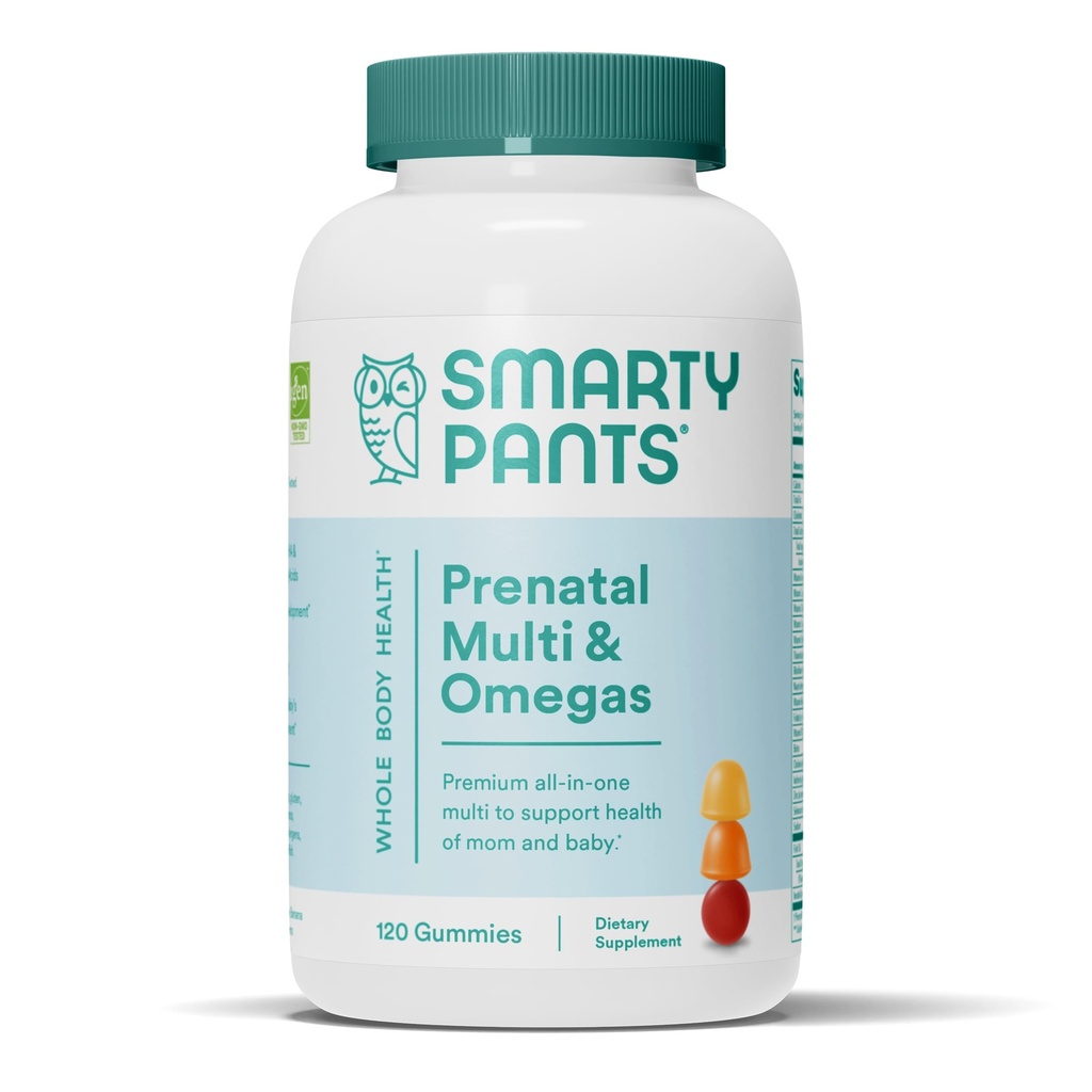 妇女产前维生素,多维他命:Omega 3鱼油(EPA/DHA),Biotin,甲基folate,维生素D3,C,维生素B12,B6,A,K和锌,Inositol,120计(30天供应)