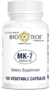 生物-技术药理学MK-7(维生素K2)、100个蔬菜罐头-全自然补充-支持心血管和骨质健康-无乳制品、鱼、格鲁滕、花生、壳鱼、转基因生物、科舍、哈拉尔、索伊-