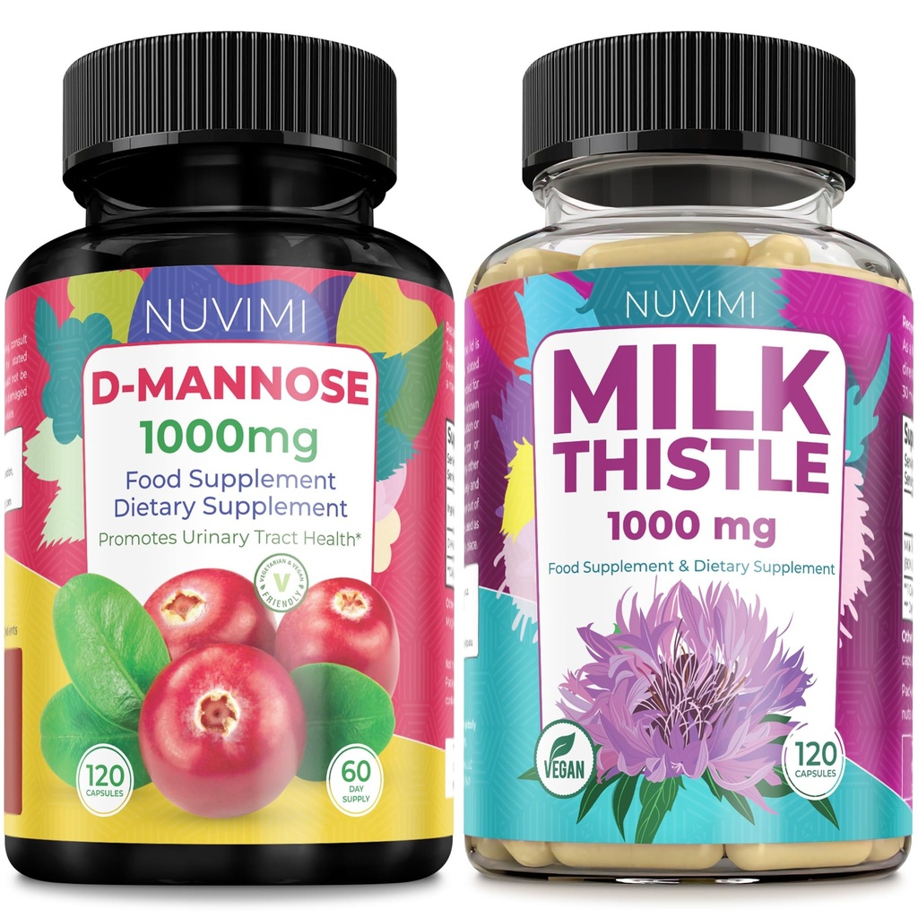 D Mannose 1000 mg 和 Milk Thetle 1000 mg 120 capsules 每只