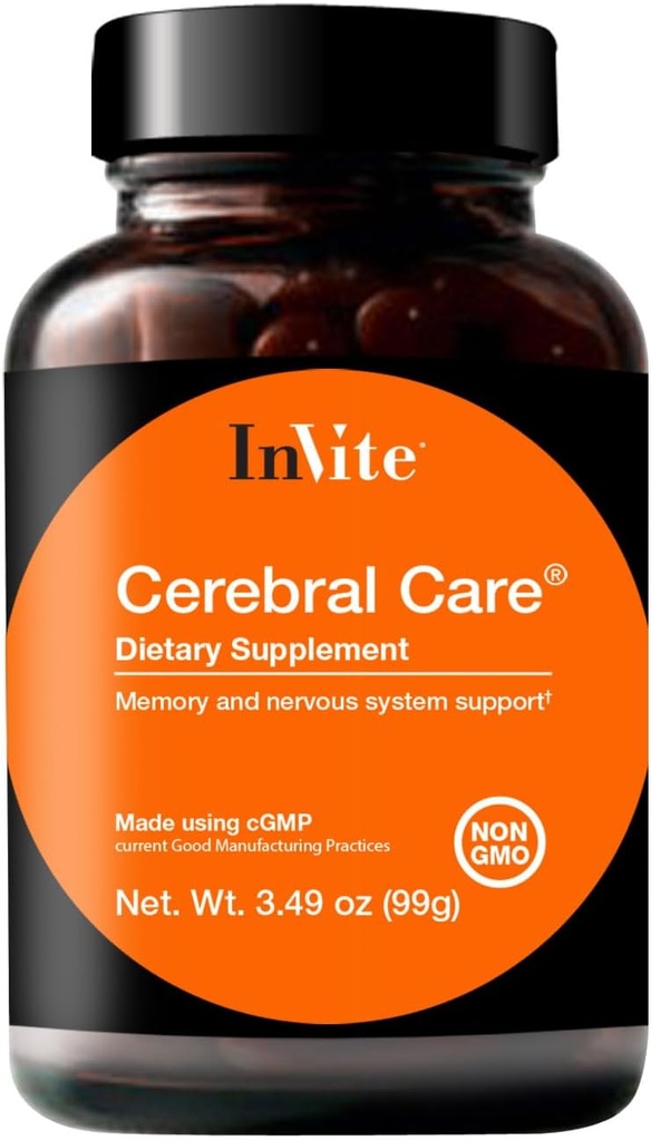 InVite Health Crabral CareTM - 支持脑部健康,包括记忆,焦点,注意力和Mood - 包含Inositol,乙酰-L-Carnitine,Choline, Phosphatidylserine,Astaxanthin - 30 services (2-Pack)