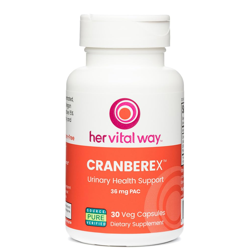 Cranberex -- -- 妇女和男子的Cranberry药丸 -- -- Cranberry补充剂,含36毫克PAC -- -- Cranberry提取剂,用于尿道切除术保健和肾脏护理 -- -- 30个Veg Capsules