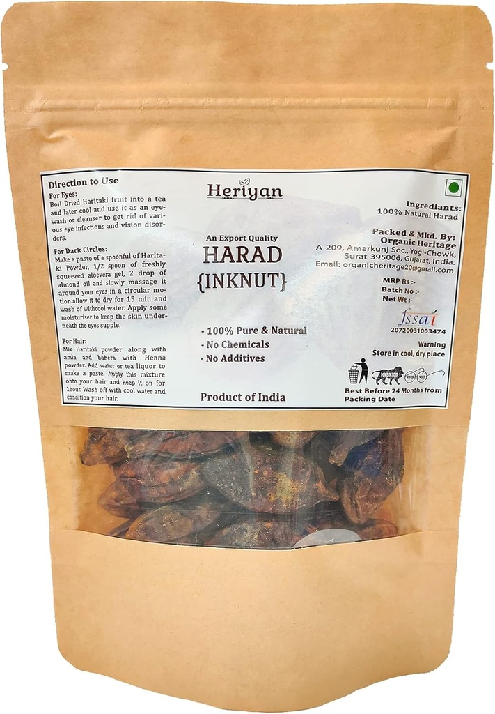 (原始内容存档于2018-09-21) (英语). Everyone Haritaki | Harad | | Terminia Chebula | Inknut | Kadukkai Indian Origin Herbs (200g(7.05oz)).