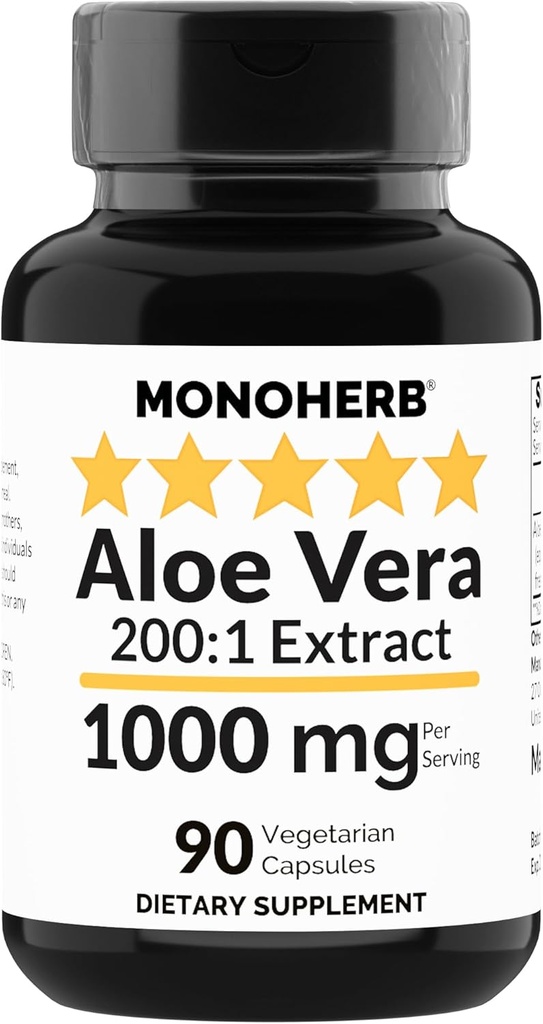 MONOHERB Aloe Vera 1000 mg - 200x 提取 - 90 capsules