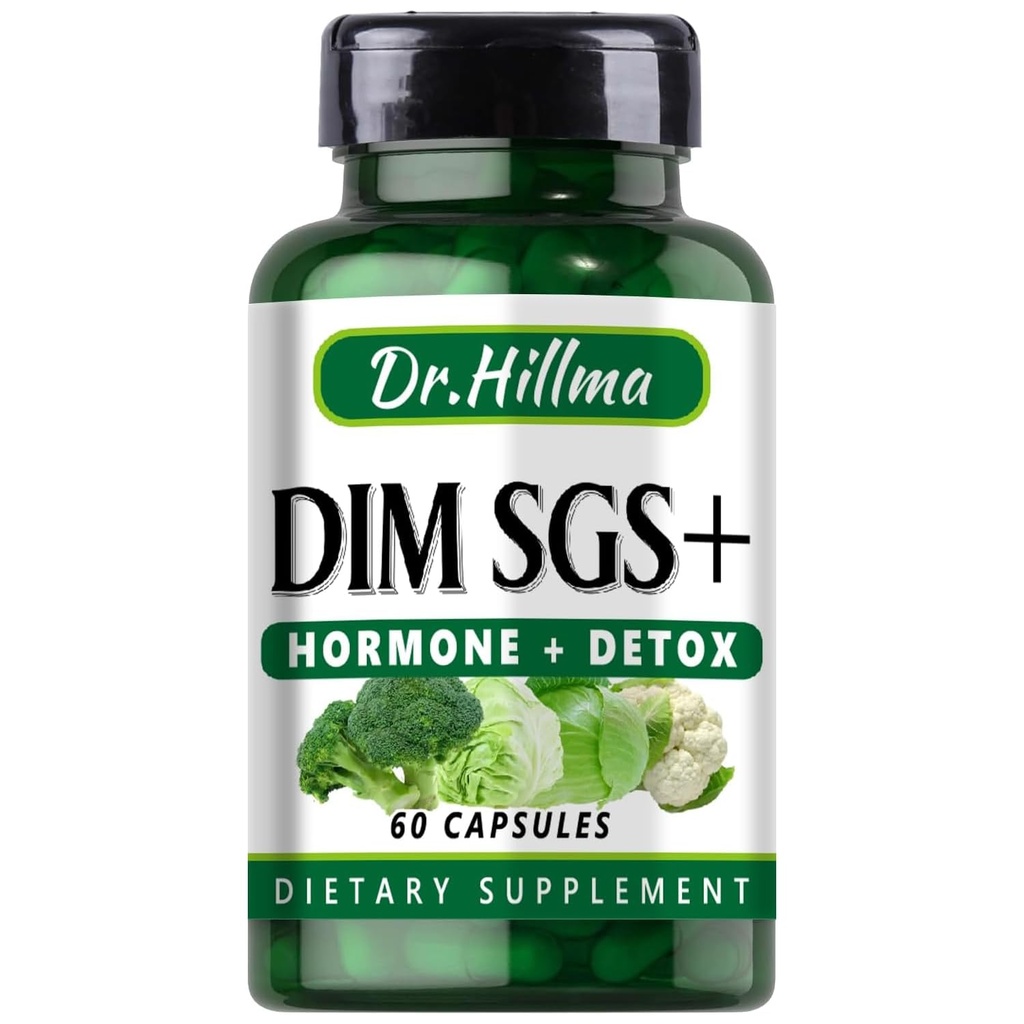 Dim Hormone Detox 补充200Mg Diindolylmethane 鼓励女性正常雌激素补充,Hormonal Acne Hot Flashes 补充,更年期支持,促进解毒(60 Capsules)
