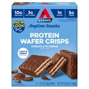 Atkins 巧克力 Crème 蛋白质 Wafer Crisps, 蛋白质甜点, 4g Net Carb, 1g 糖, 高在纤维, Keto 友好, 5 Counter
