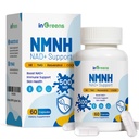 500mg NMNH, NMN 与NR,TMG,Resveratrol,COQ10,NAD 补充,抗衰老,能源,Boost NAD+的替代品 等级, 60个卡普勒