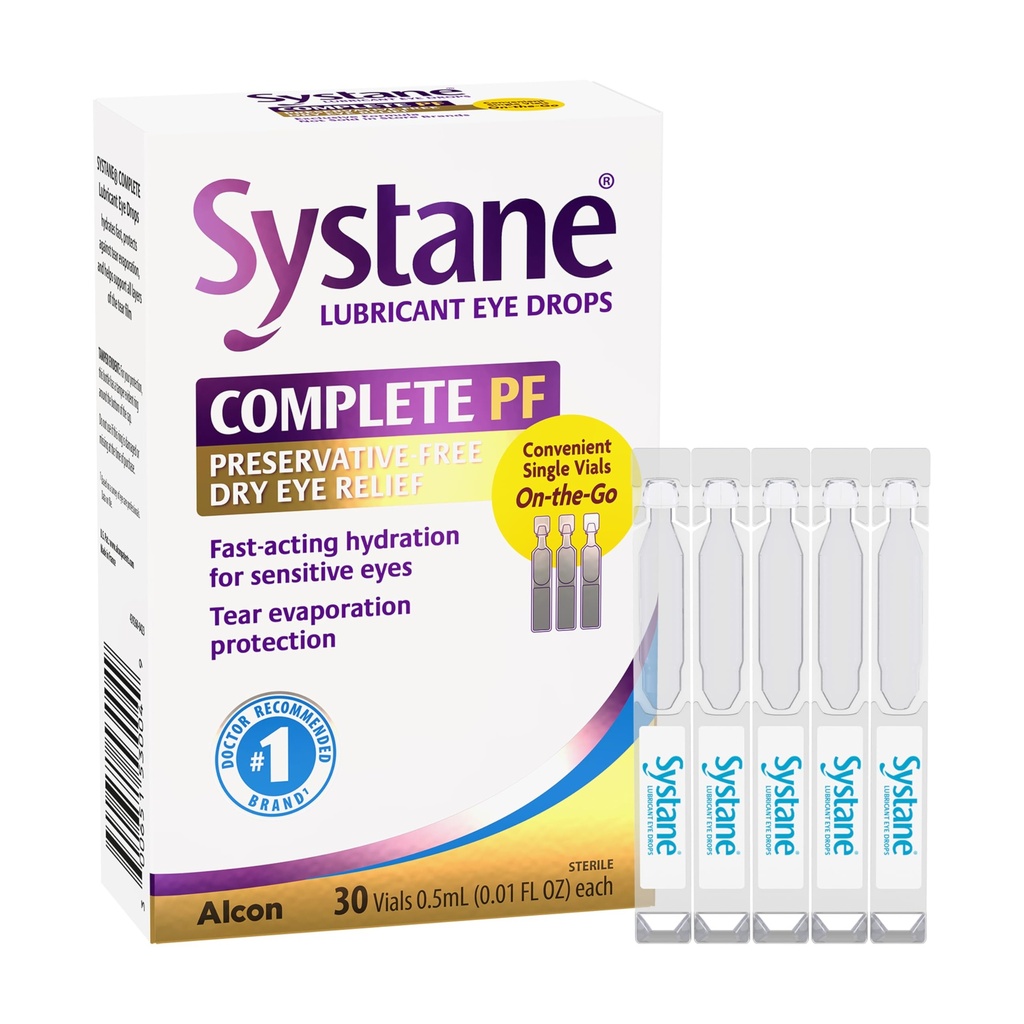Systane 完整单元-防腐剂-无眼滴水 30厘米 干眼救济单用途瓶