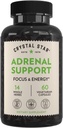 Crystal Star肾上腺素支持补编(60 Capsules) – Daily Herbal Cortisol Relief & Adrenal Fatigue – 西伯利亚埃勒奥瑟罗,利科里斯,乌瓦乌尔西,Astragalus & Fo-ti – 非GMO
