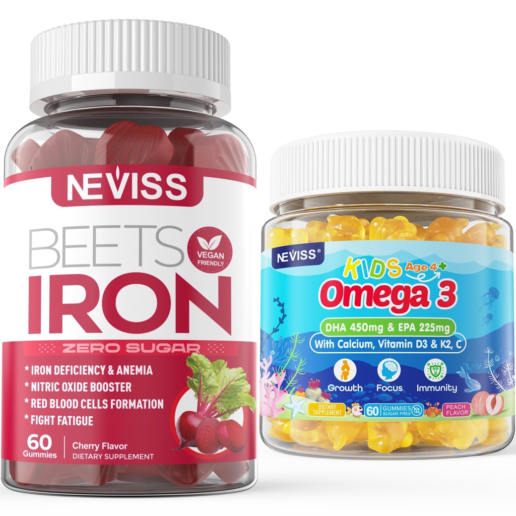 铁胶2包 + 孩子们 Omega3包 胶2包