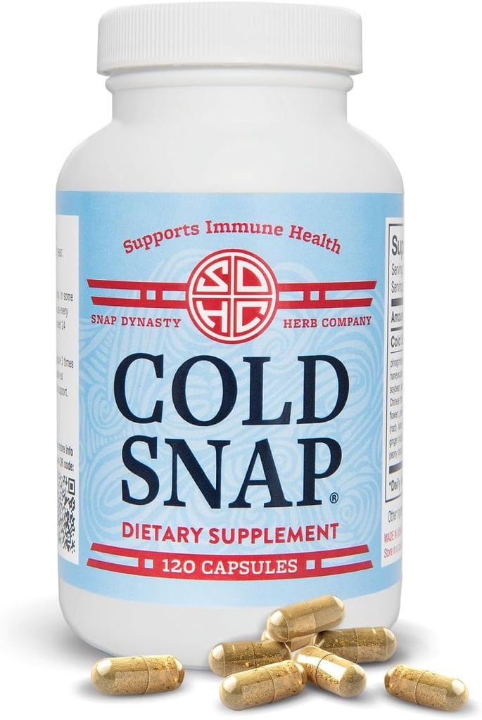 Snap Dynasty Cold Snap - 120cmt Capsules, Pack of 1 - 植物型全面免疫健康支持所有年龄者,快速补充冷和流感支持,无矛盾