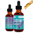 肝脏支持 NAC, Zinc - 2 fl oz 液滴与牛奶硝酸盐, 丹德利翁根, 奇科里, Turmery, Beet Root, Chanca Piedra - Liver Cleanse & Detox 补充