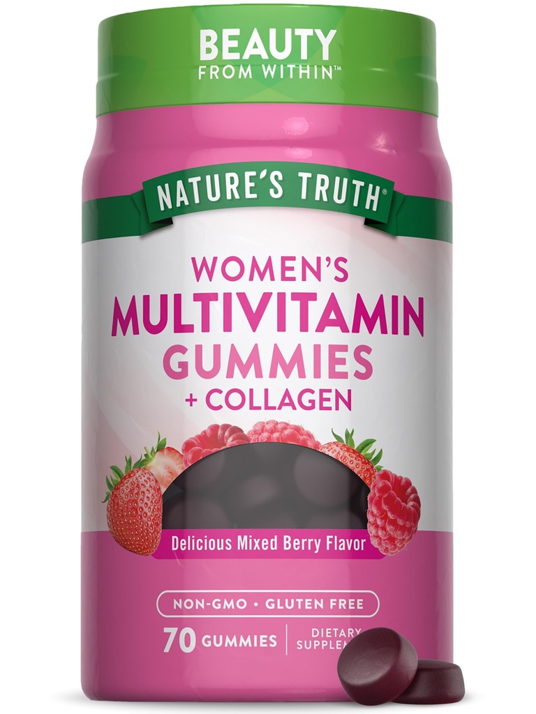 Nature's Truth Womens Multivitamin Gummys Plus Collagen & Biotin & 70 Counter & Non-GMO & Gluten Free Supplement 互联网档案馆的存檔,存档日期2013-12-02.