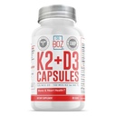 Boz博士 - K2+D3 Capsules, 66 services - 维生素D3 K2 配生素 - Bone & Heart Health - 强化吸收 - 质量测试 - 美国制造 - 5000iu(D3) - 400iu(K2) - 自我护理