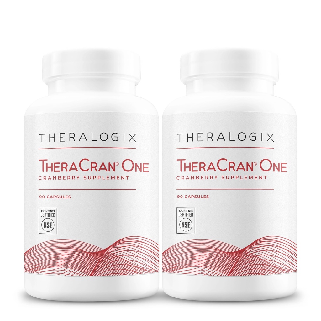 Theralogix TheraCran One Cranberry Capsules - 180天供应 - Cranberry 男女补充 - Cranberry 药丸支持尿道切除健康* - 每卡普莱36mg PACs - NSF认证,180库恩