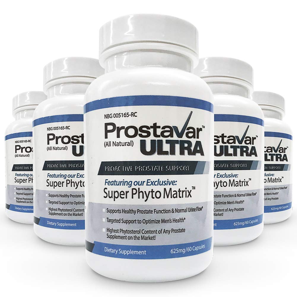 5瓶由原Prostavar Ultra前列腺支持制造器改进而成的新瓶子 90% Beta-Sitosterol & Grape种子提取器
